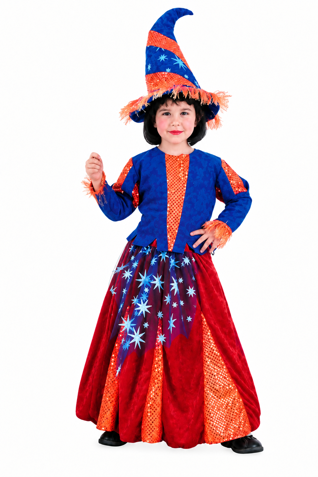 Disfraz Bruja Caldera Oro Niña