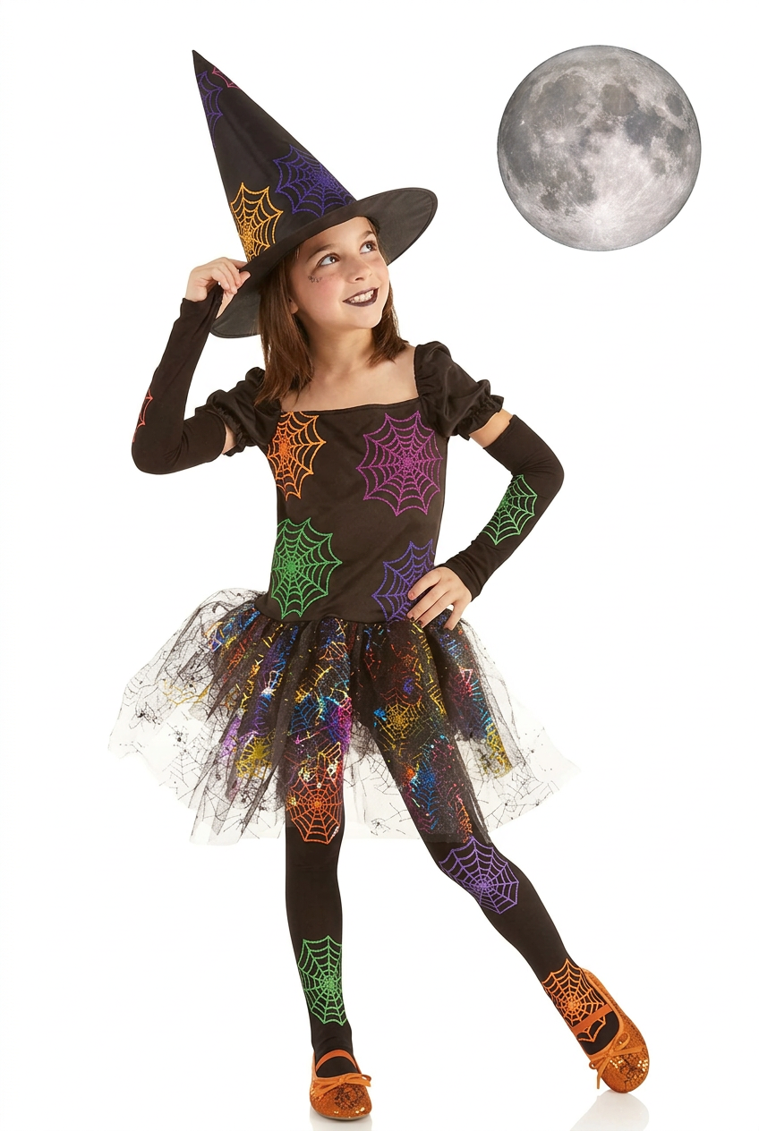 Disfraz de Bruja Telaraña Bebé Halloween 1-2 Años