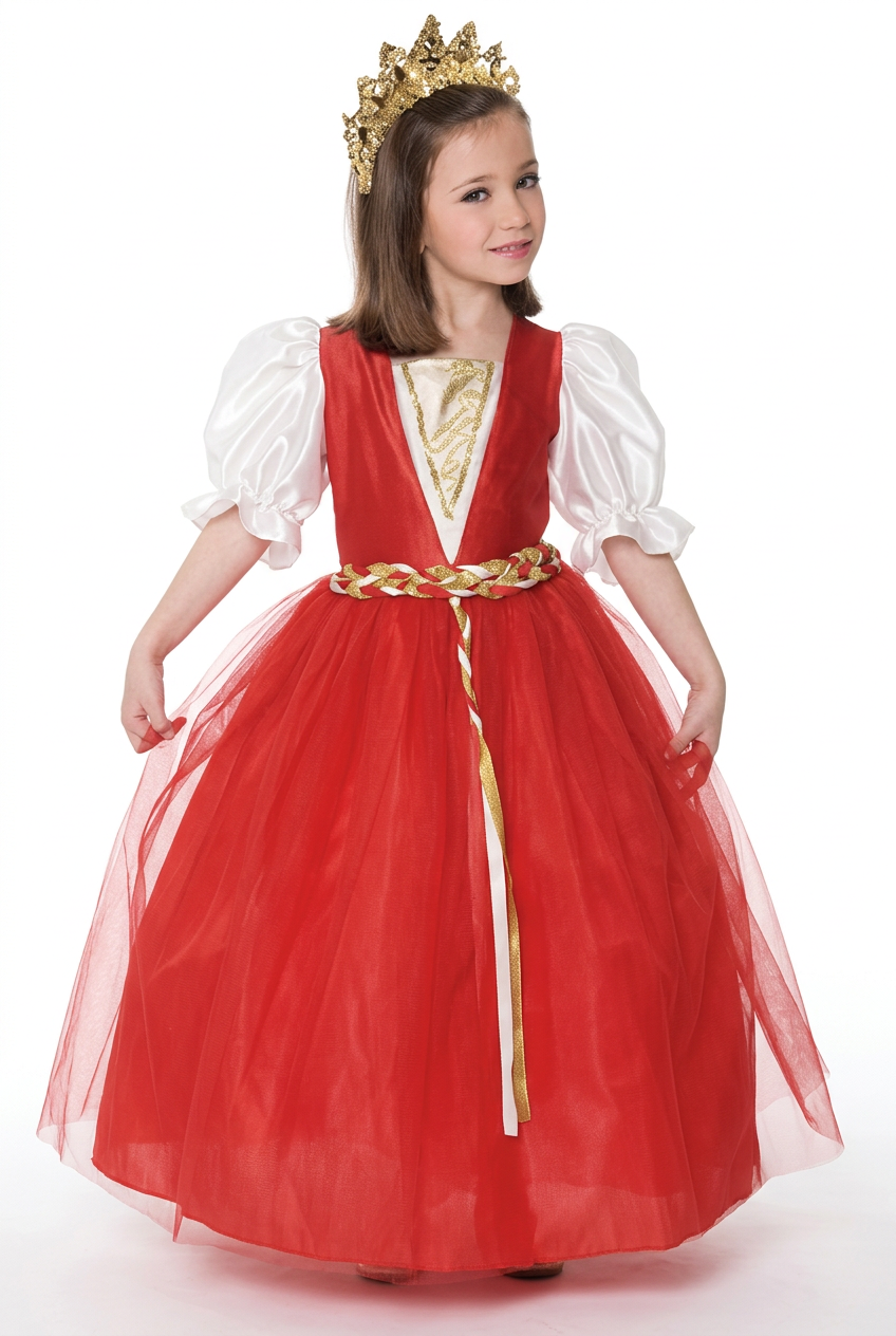 Vestido Princesa Rojo con Tul Infantil