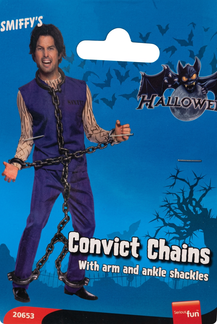Cadenas de Convicto con Grilletes de Brazos y Tobillos