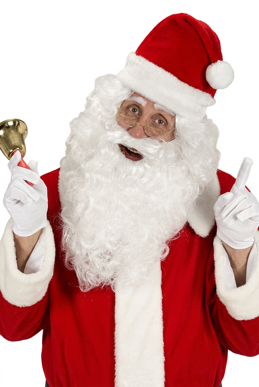 White Beard and Moustache Santa Claus Multicharacter – Widmann