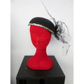 Casquete Negro Años 20 con Adorno Plata