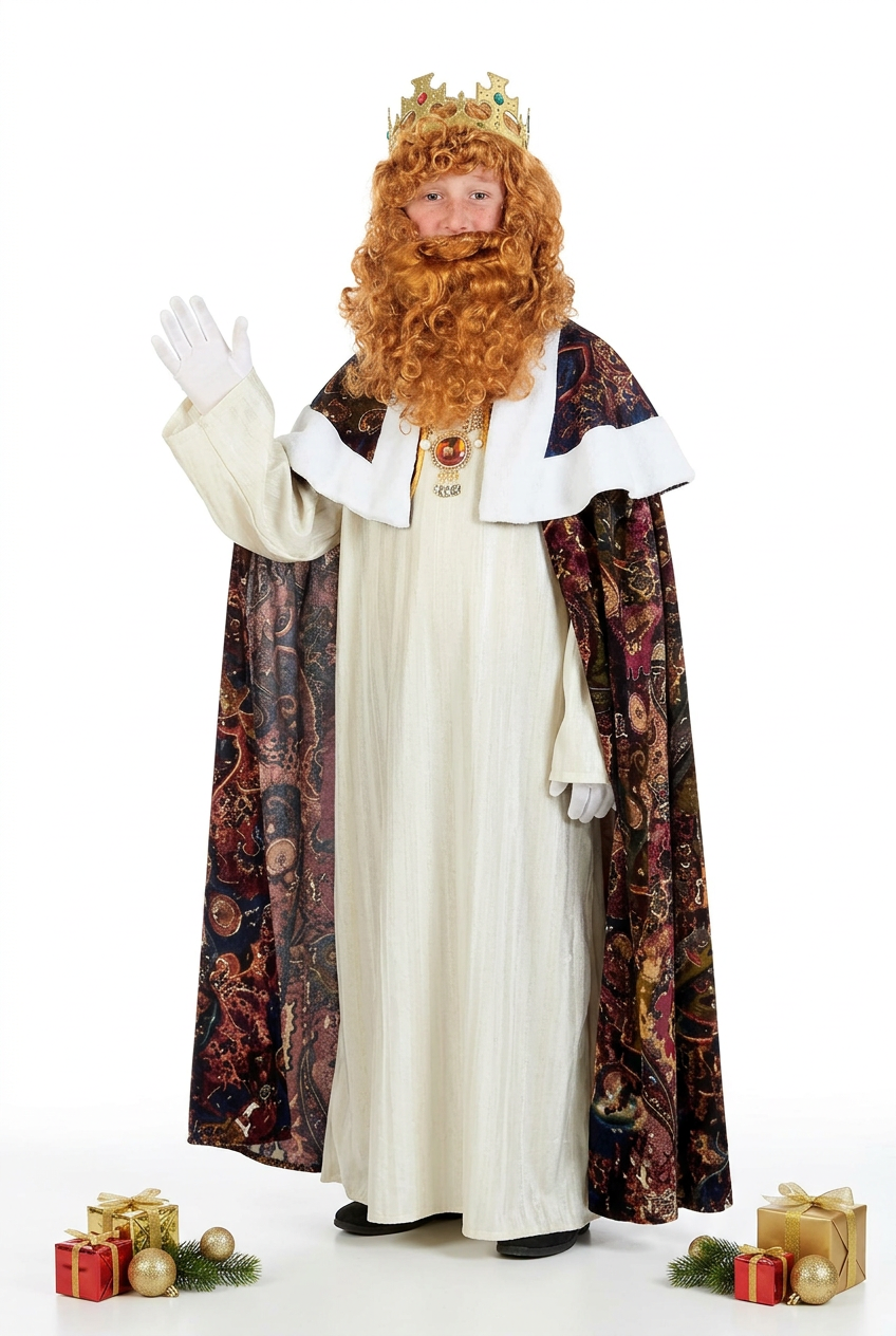 Kids' King Gaspar Costume - King Gaspar For Boys - Ages 6 Years
