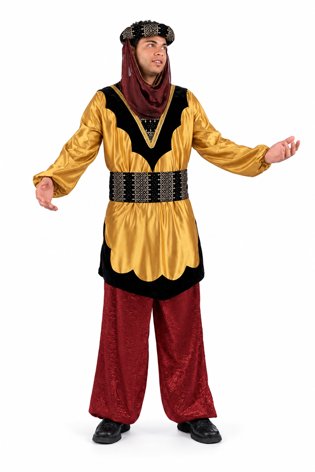 Disfraz Árabe Amarillo Adulto – Paje de Reyes Magos