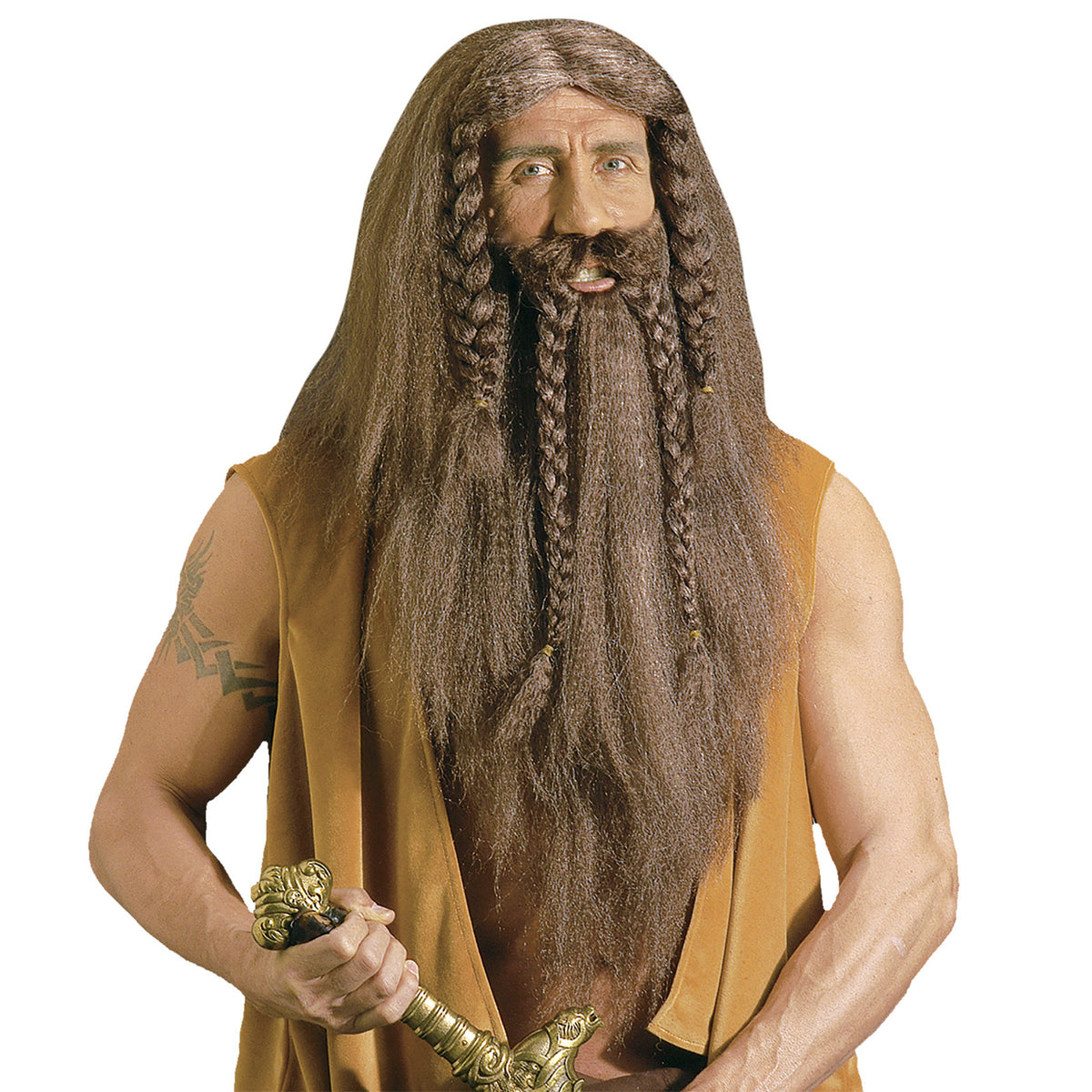 Peluca Vikingo con Barba Maxi – Accesorio de Disfraz