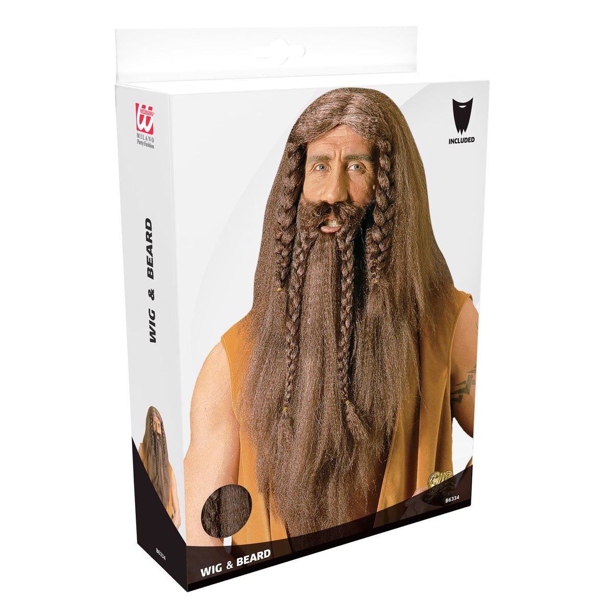 Peluca Vikingo con Barba Maxi – Accesorio de Disfraz