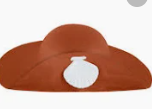 Sombrero de Peregrino Marrón con Concha del Camino de Santiago