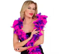 Boa de Plumas Lila y Fucsia