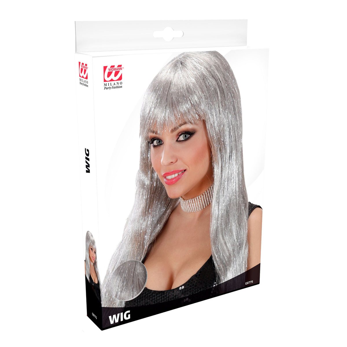Peluca Plateada Deluxe – Accesorio de Disfraz
