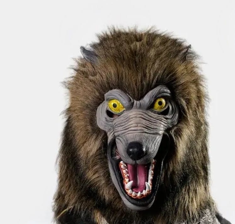 Realistic Latex Wolf Head Mask