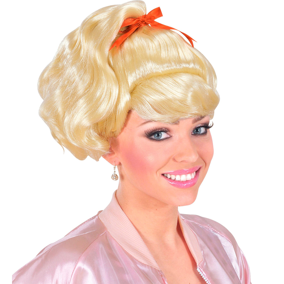 Peluca Sandy Rubia – Rizos Retro Estilo Grease