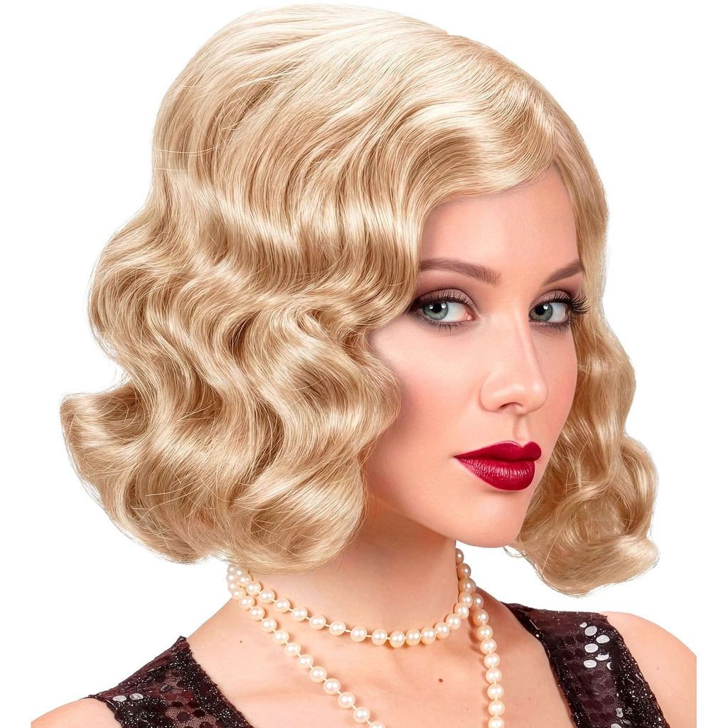 Peluca Flapper Años 20 Rubia – Accesorio de Disfraz