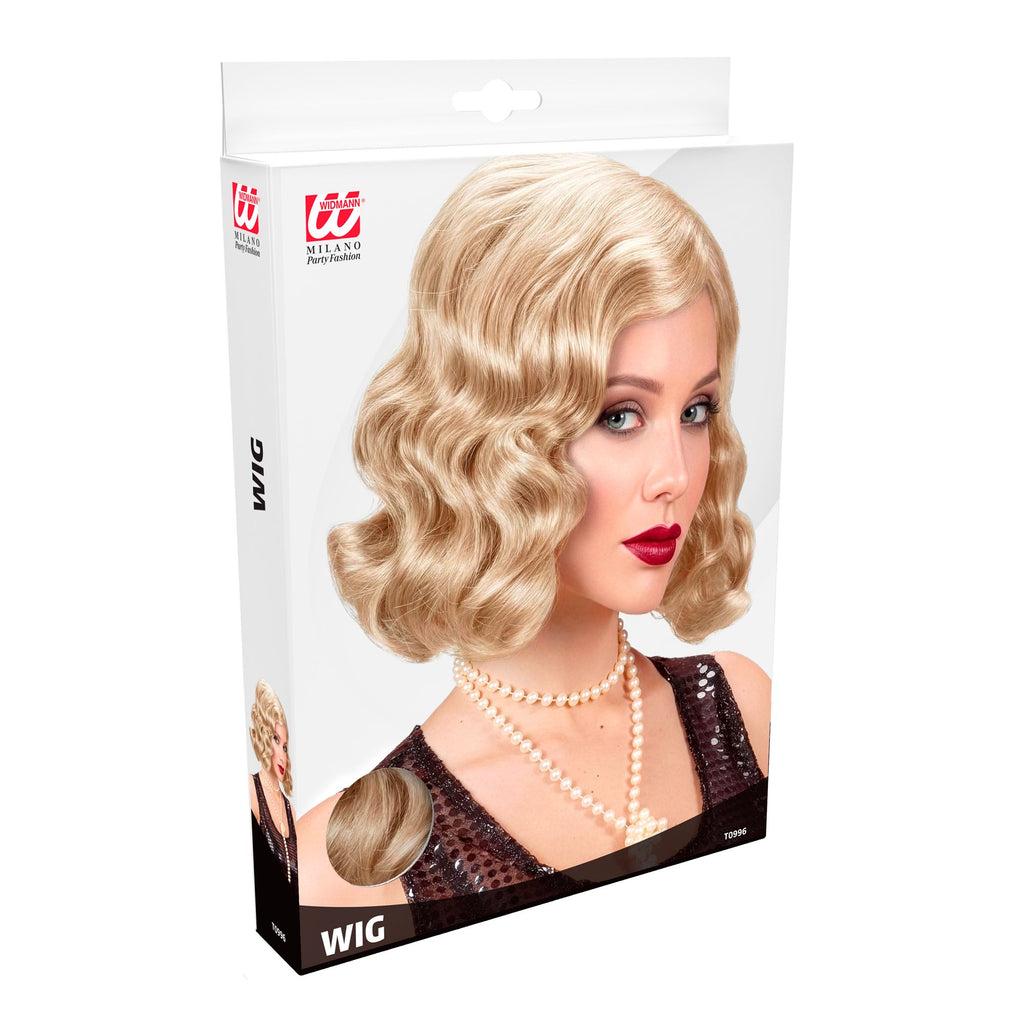 Peluca Flapper Años 20 Rubia – Accesorio de Disfraz