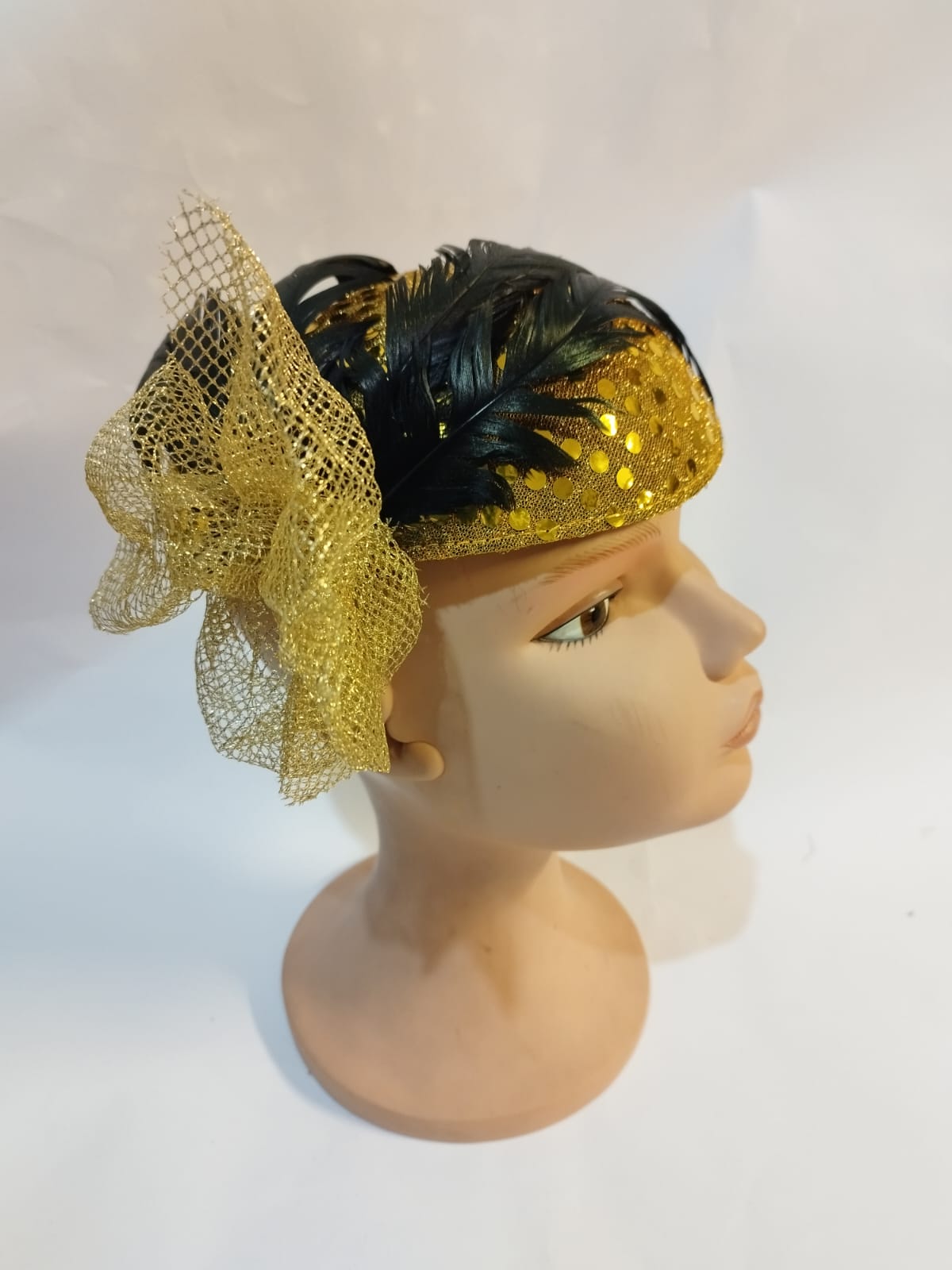 Marlene Headpiece with Feathers and Tulle