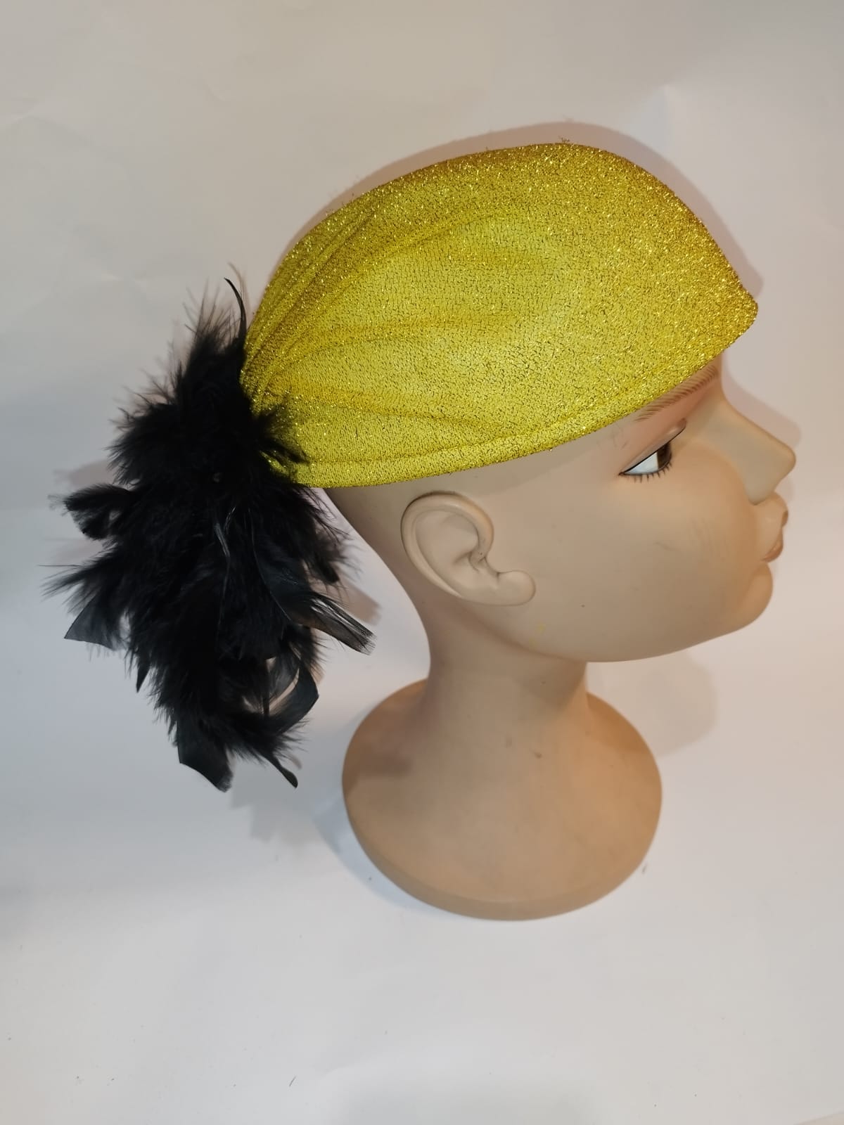 20s Charleston Cloche Hat | Ochre and Silver