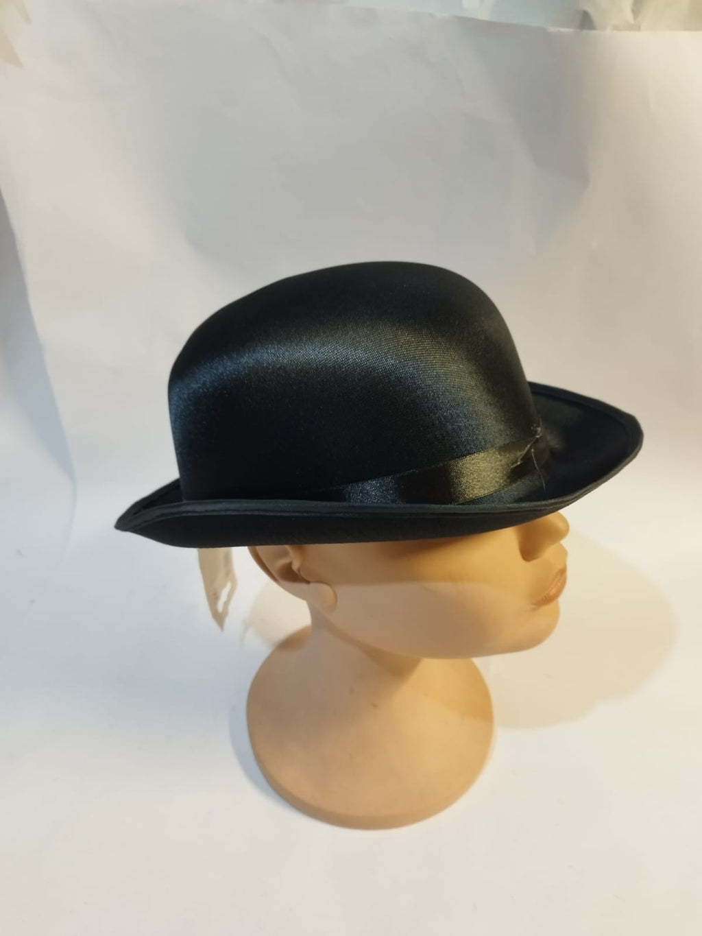 Satin Bowler Hat