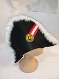 Sombrero Napoleón Bicornio con Plumas y Medalla