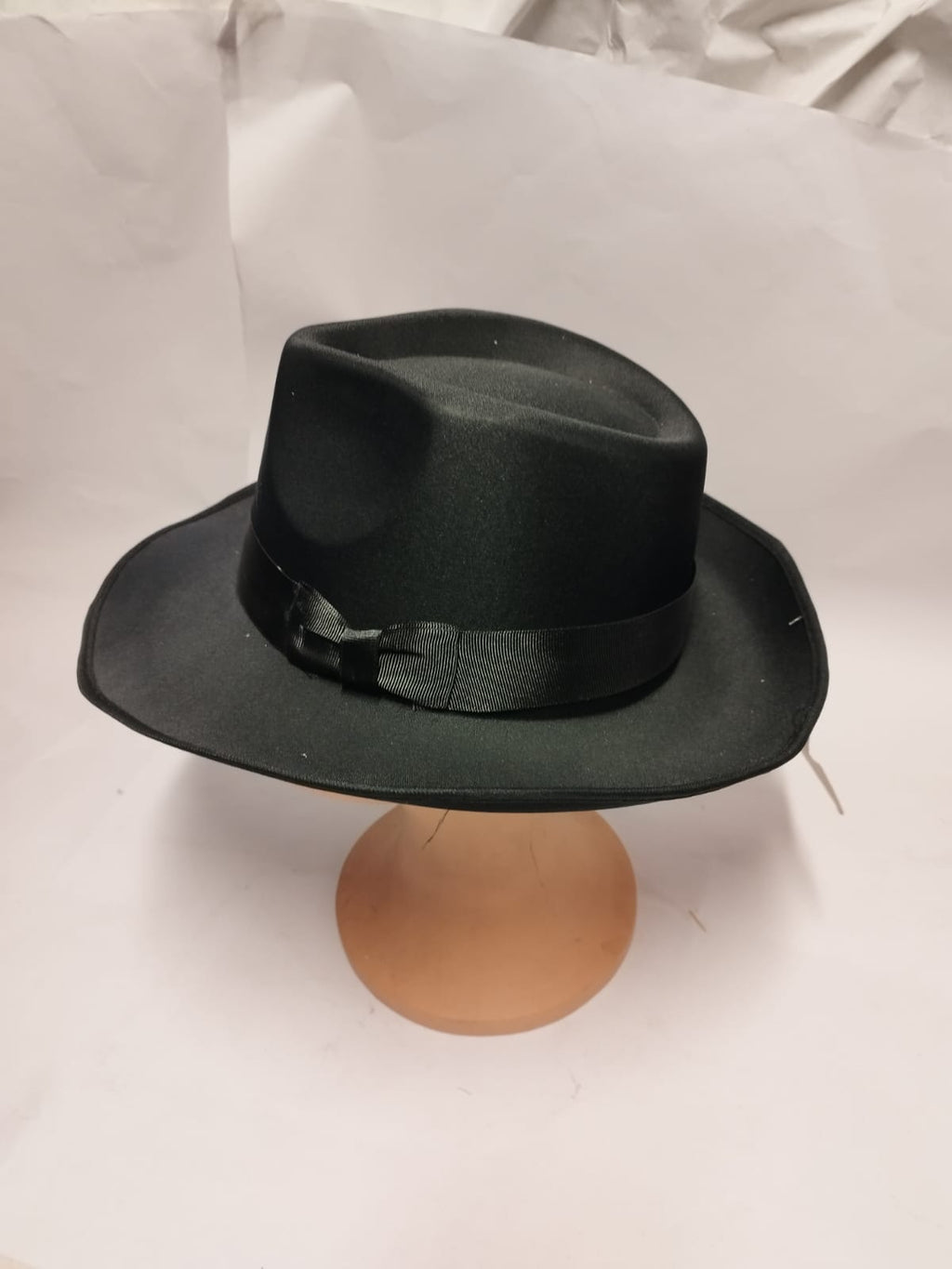 Sombrero Gángster Satén Ala Ancha