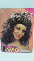 Peluca Roxanne Rizada Negra con Mechas – Widmann