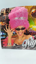 Peluca 80s Disco Star Rosa Afro con Gafas – Widmann