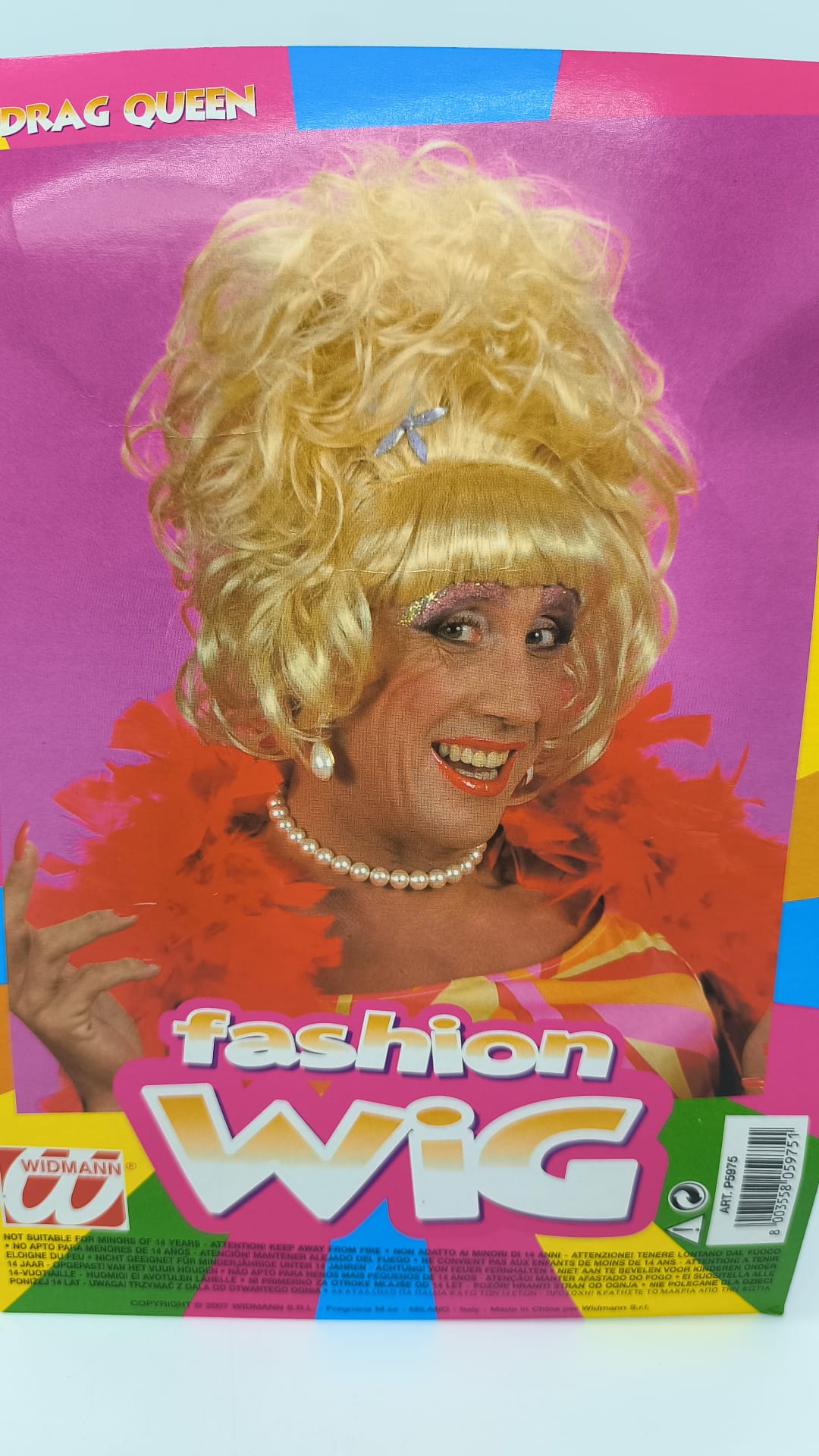 Peluca Drag Queen Rubia Rizada – Widmann