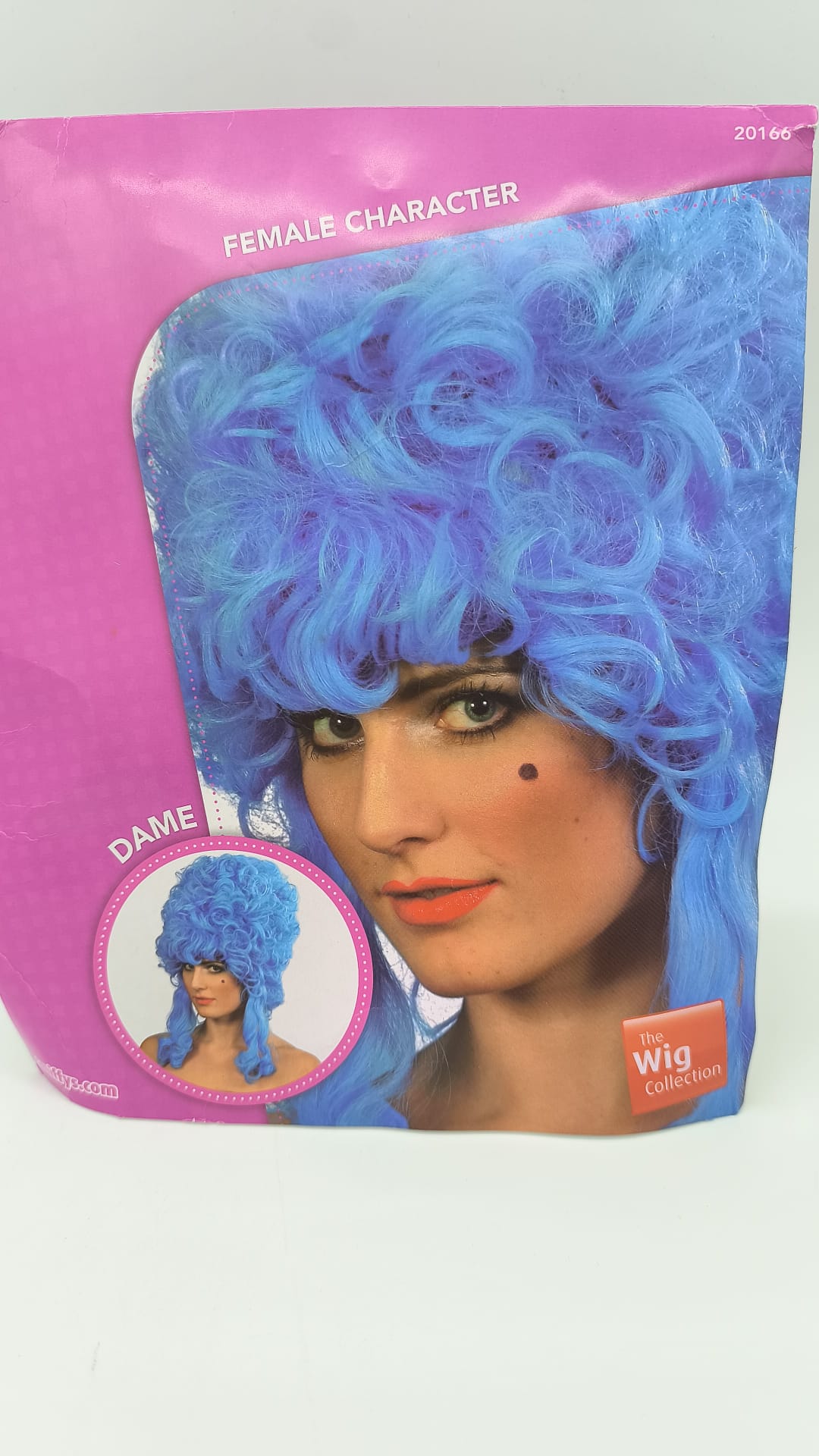 Peluca Dame Azul Rizada – The Wig Collection