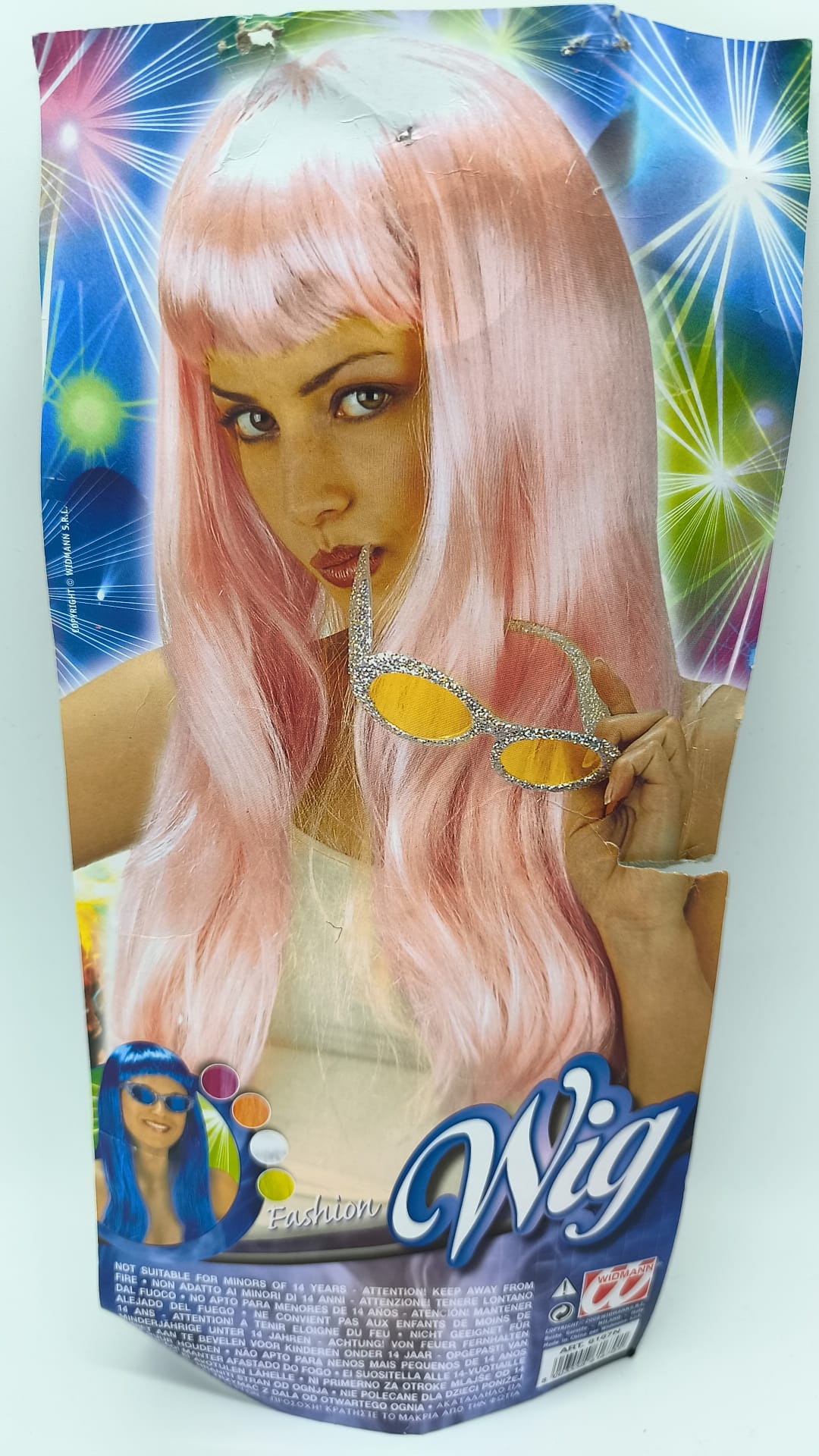 Peluca Fashion Larga Lisa Colores – Widmann
