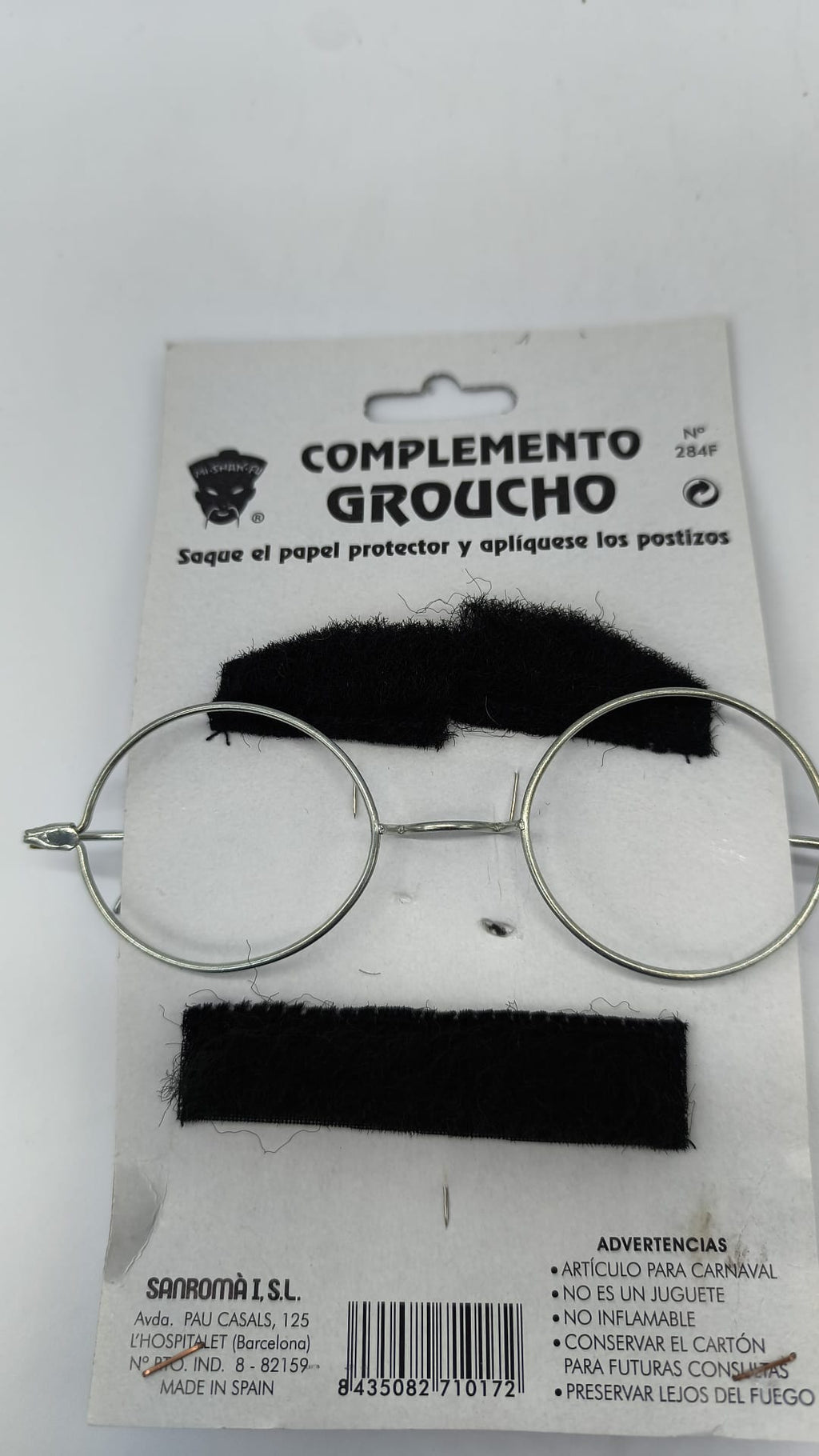 Complemento Groucho Gafas Cejas y Bigote Postizo – Sanromà