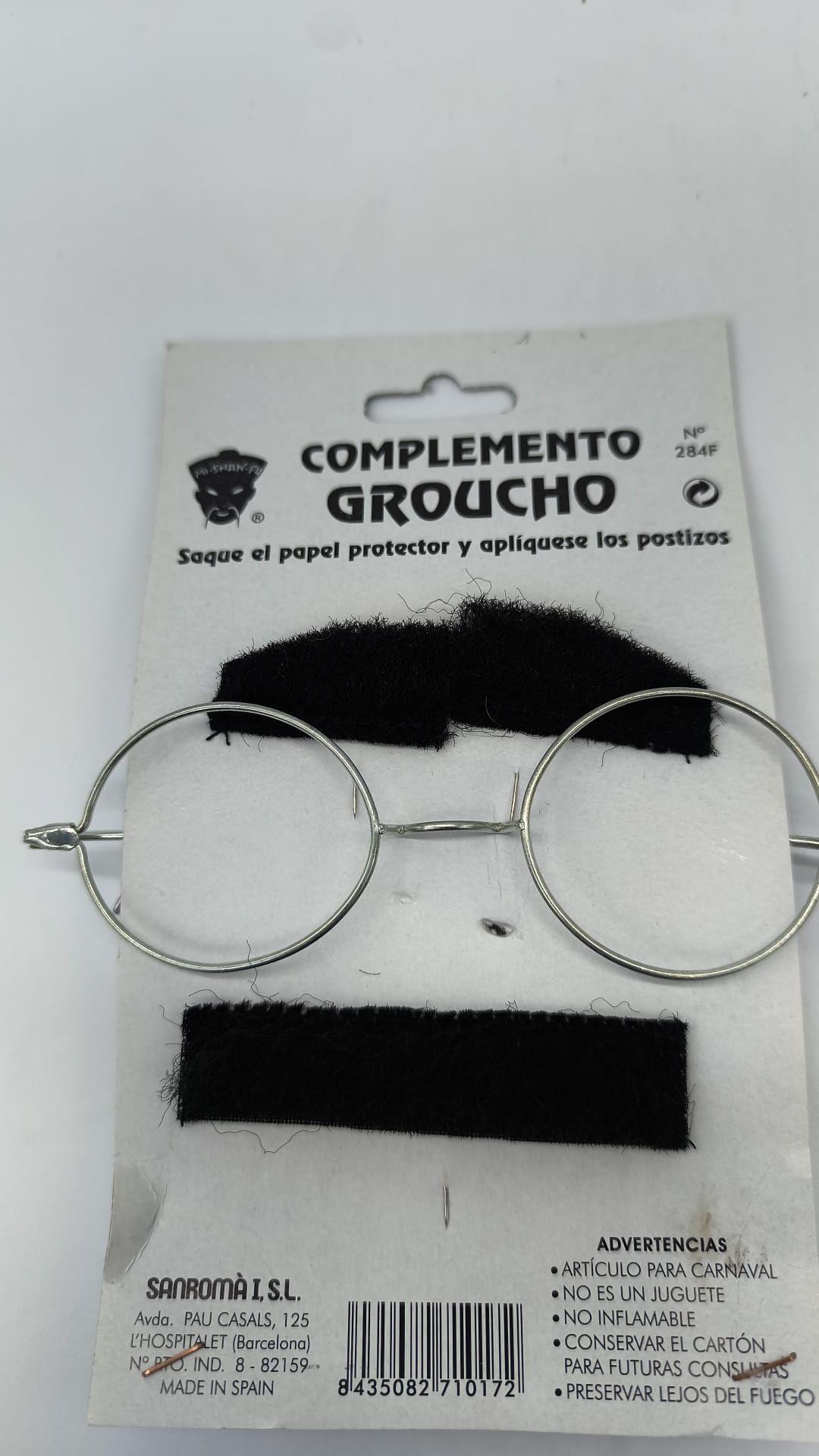Complemento Groucho Gafas Cejas y Bigote Postizo – Sanromà