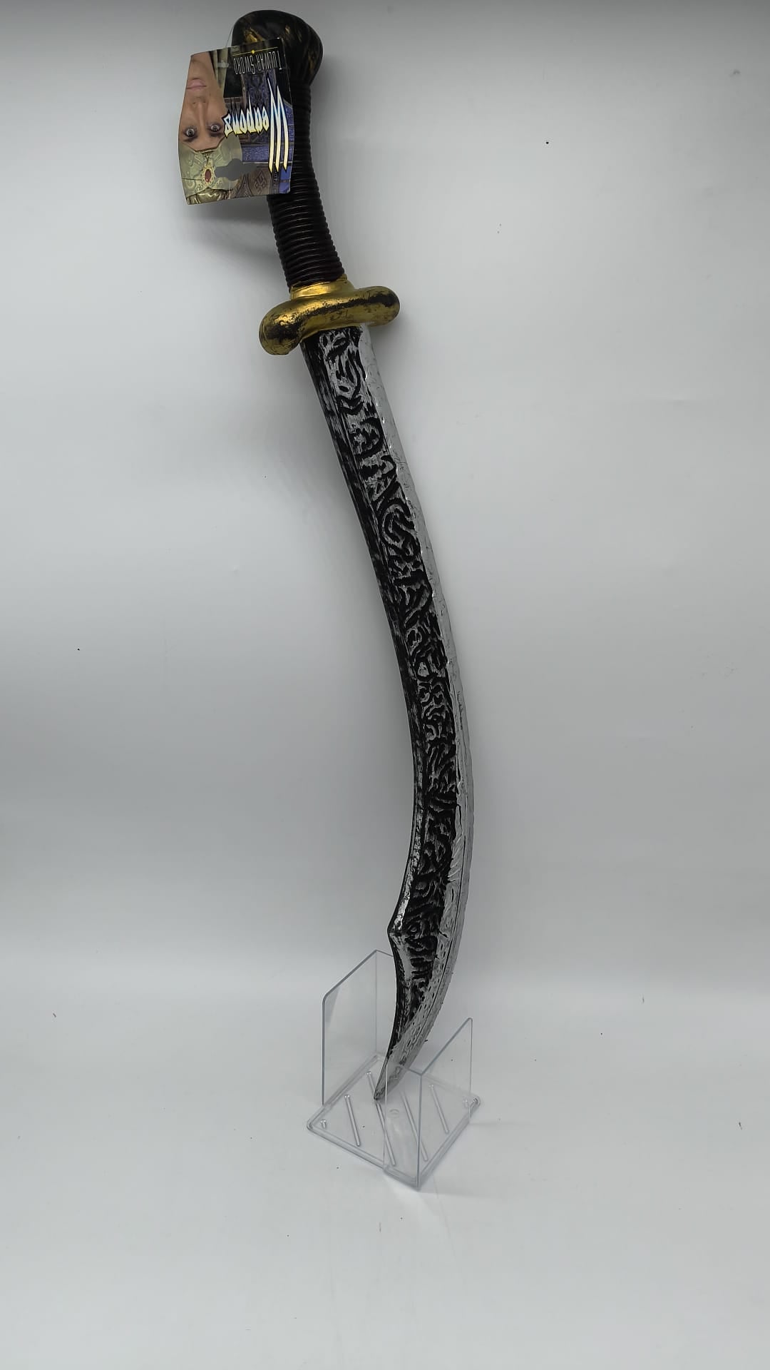 Espada Tulwar Curva Dragones Negra y Dorada