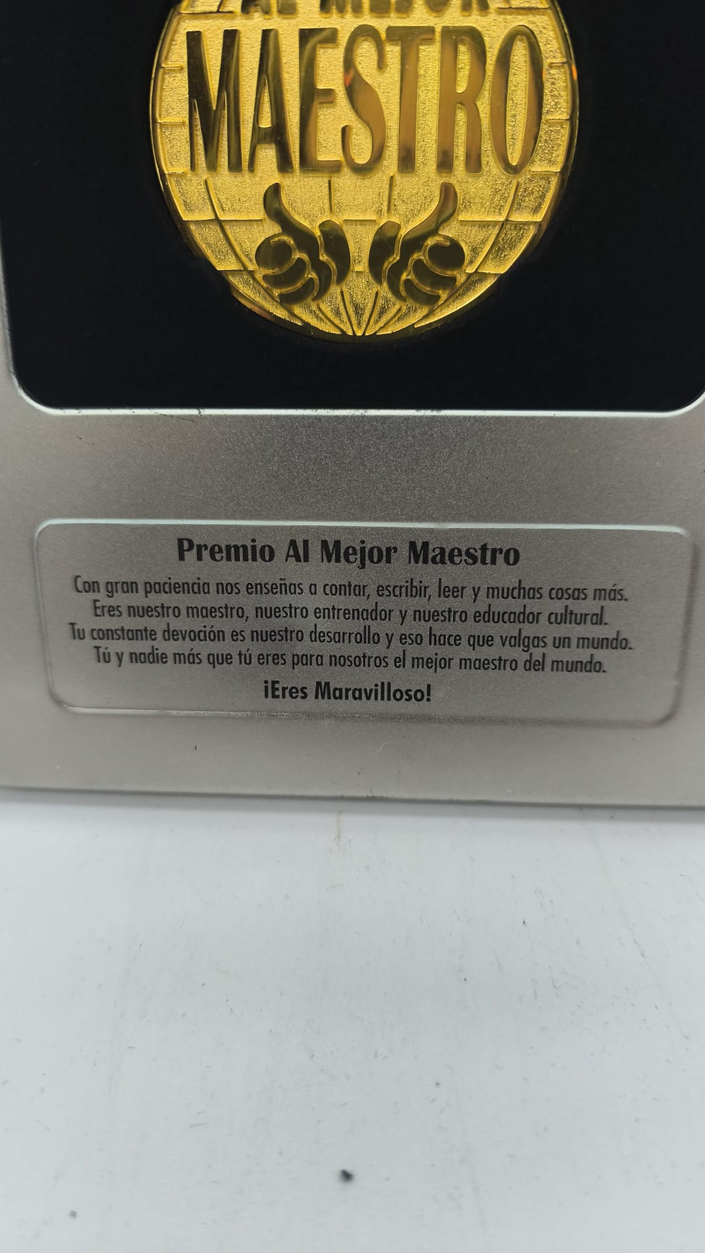 Placa Al Mejor Maestro