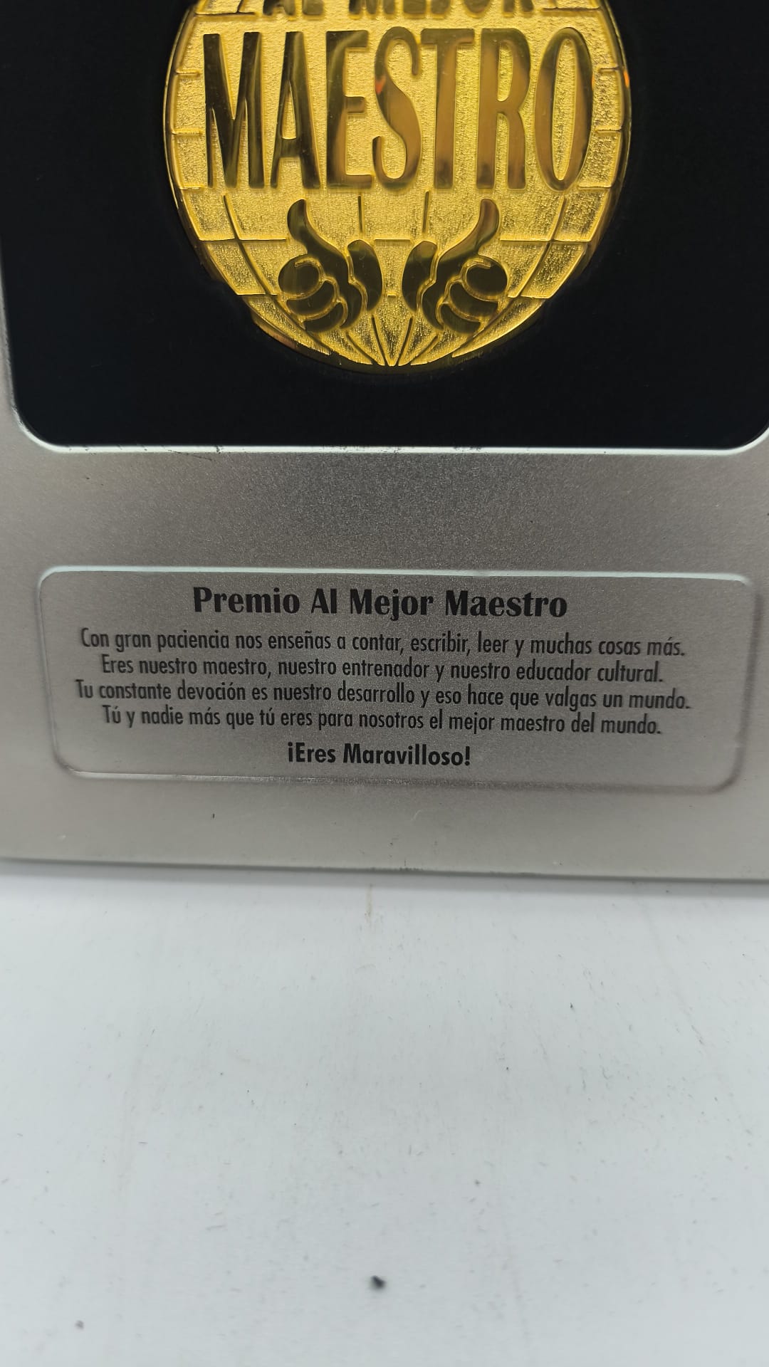 Placa Al Mejor Maestro