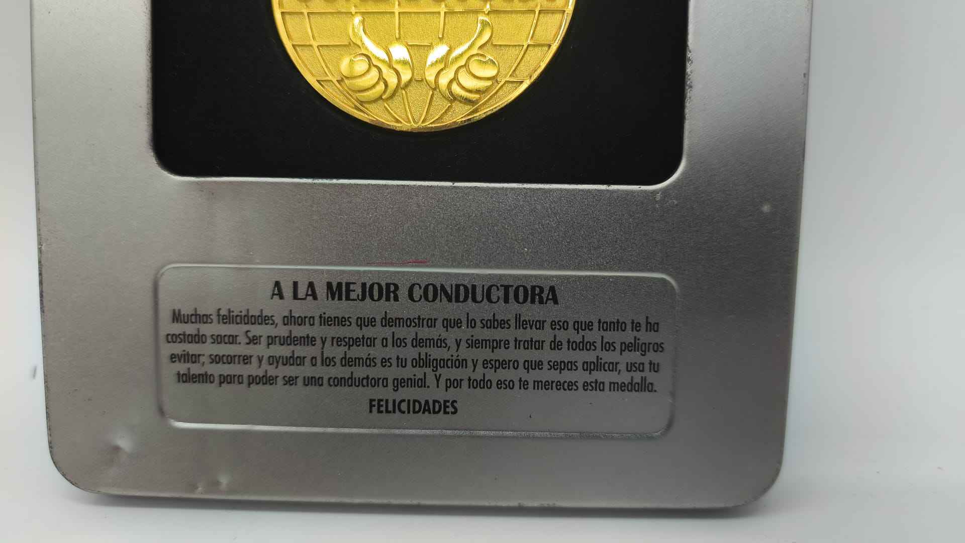 Medalla a la Mejor Conductora