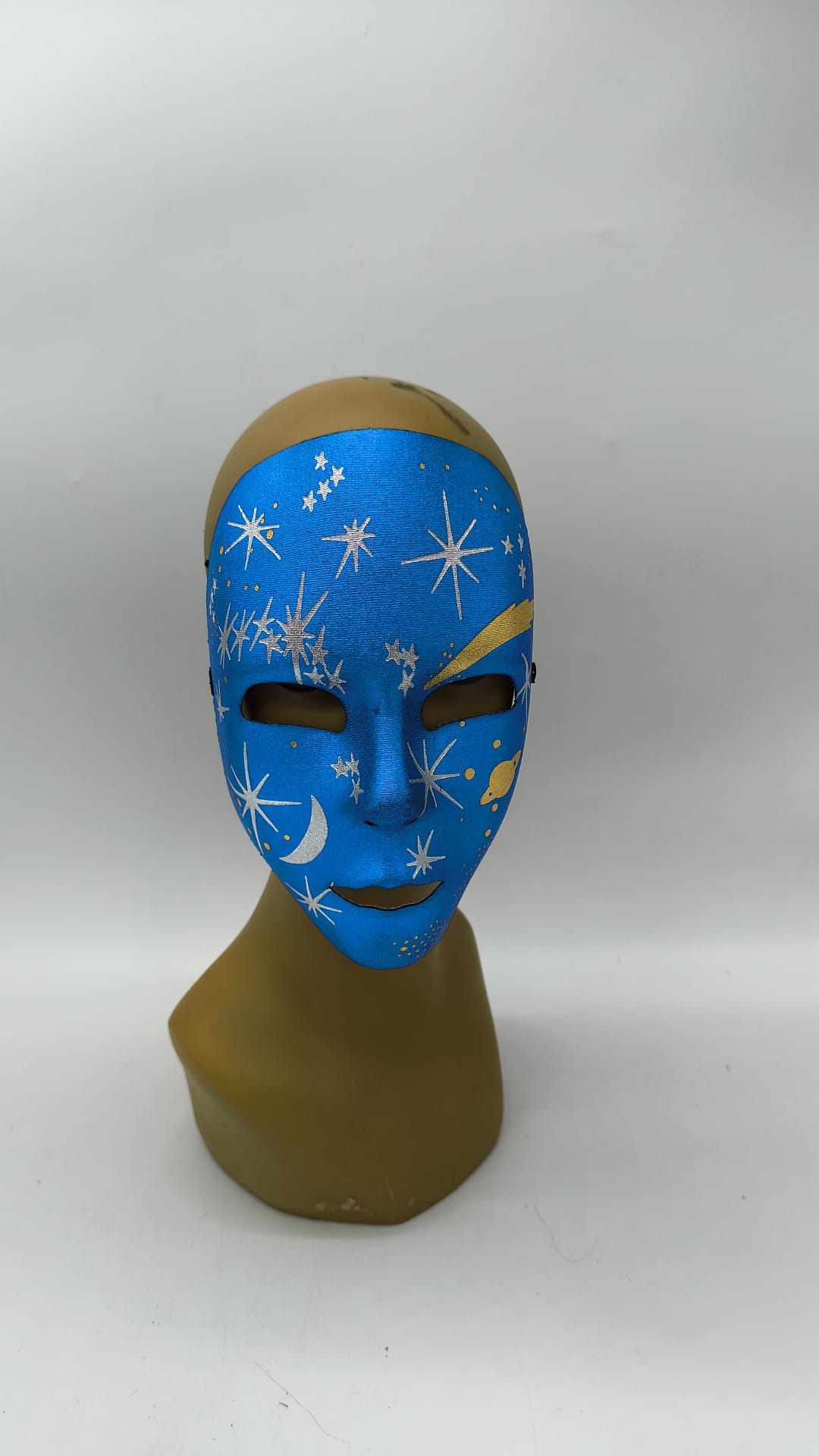 Máscara Veneciana Noche Estrellada Azul - Cara Completa
