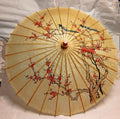 Sombrilla China de Papel Flor de Cerezo Pintada a Mano