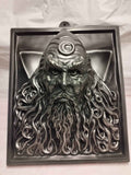 Cuadro Decorativo Rostro de Mago Nórdico en Relieve