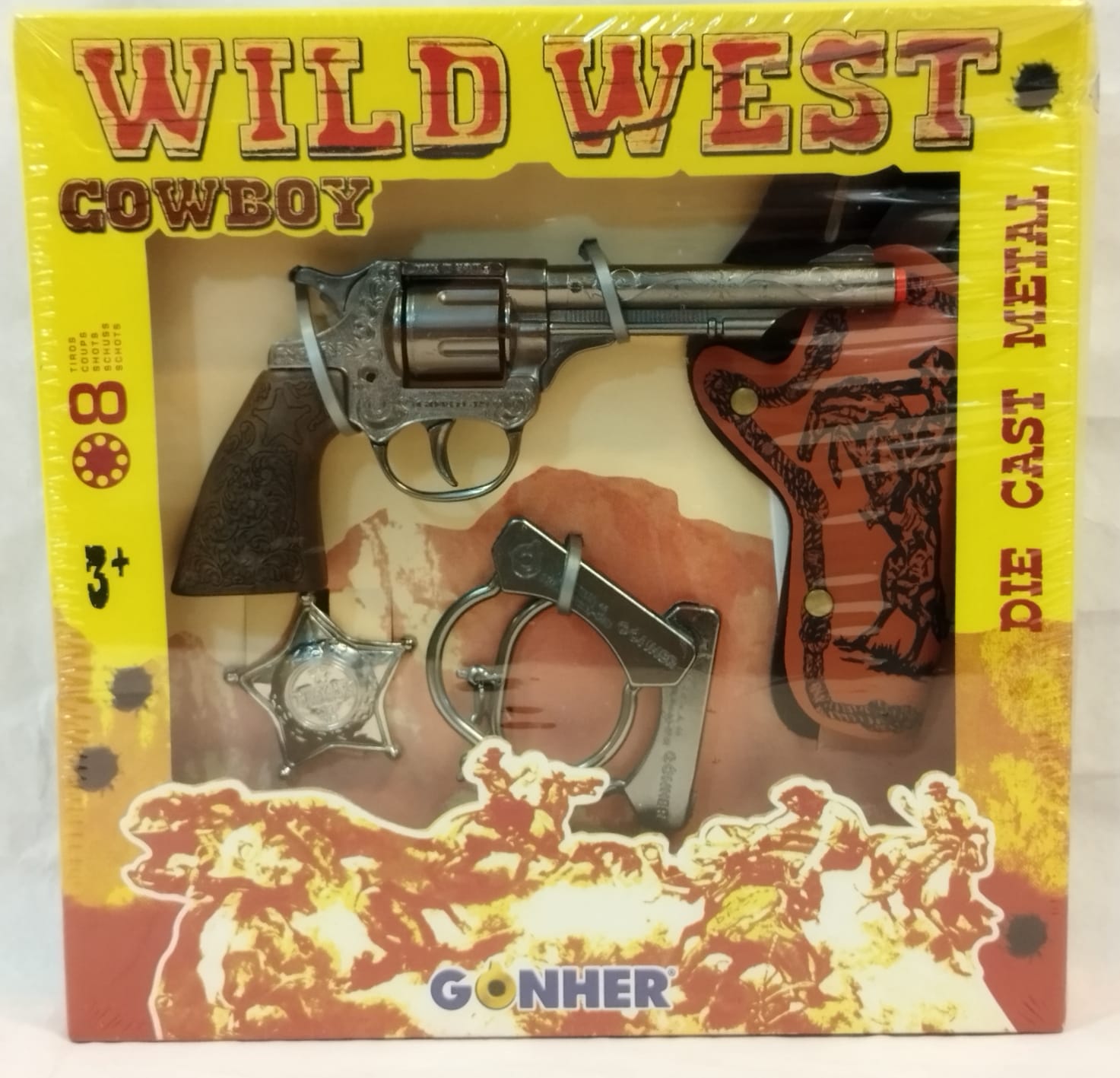 Set Caravana Pistola Die Cast Metal Gonher