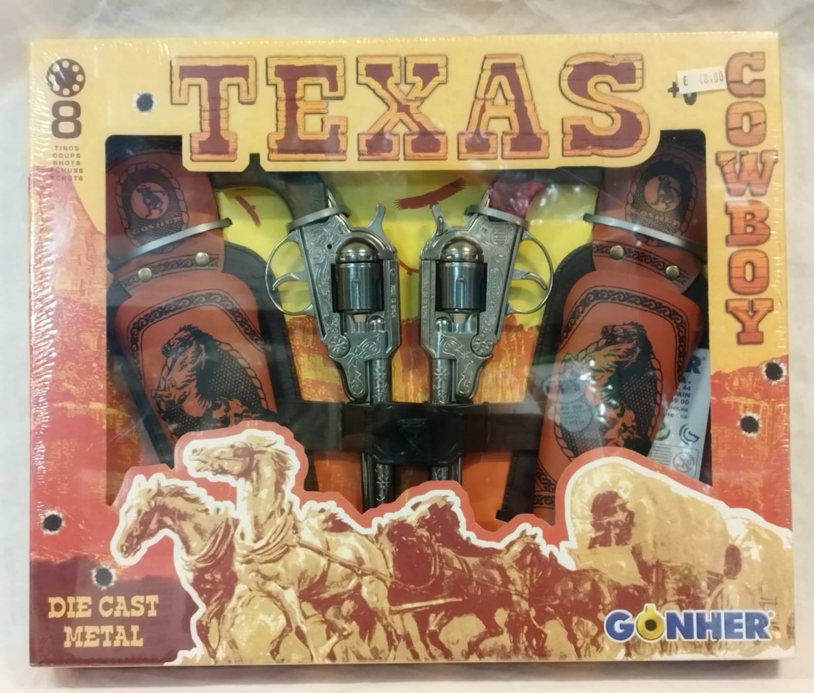 Set Texas Doble Pistola Die Cast Metal Gonher