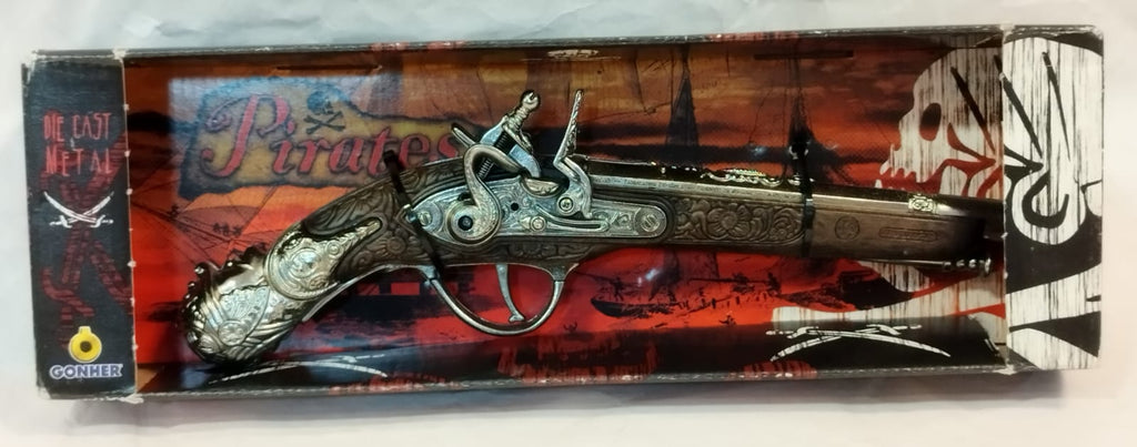Pistola Pirata Decorativa Die Cast Metal para Disfraz | Gonher