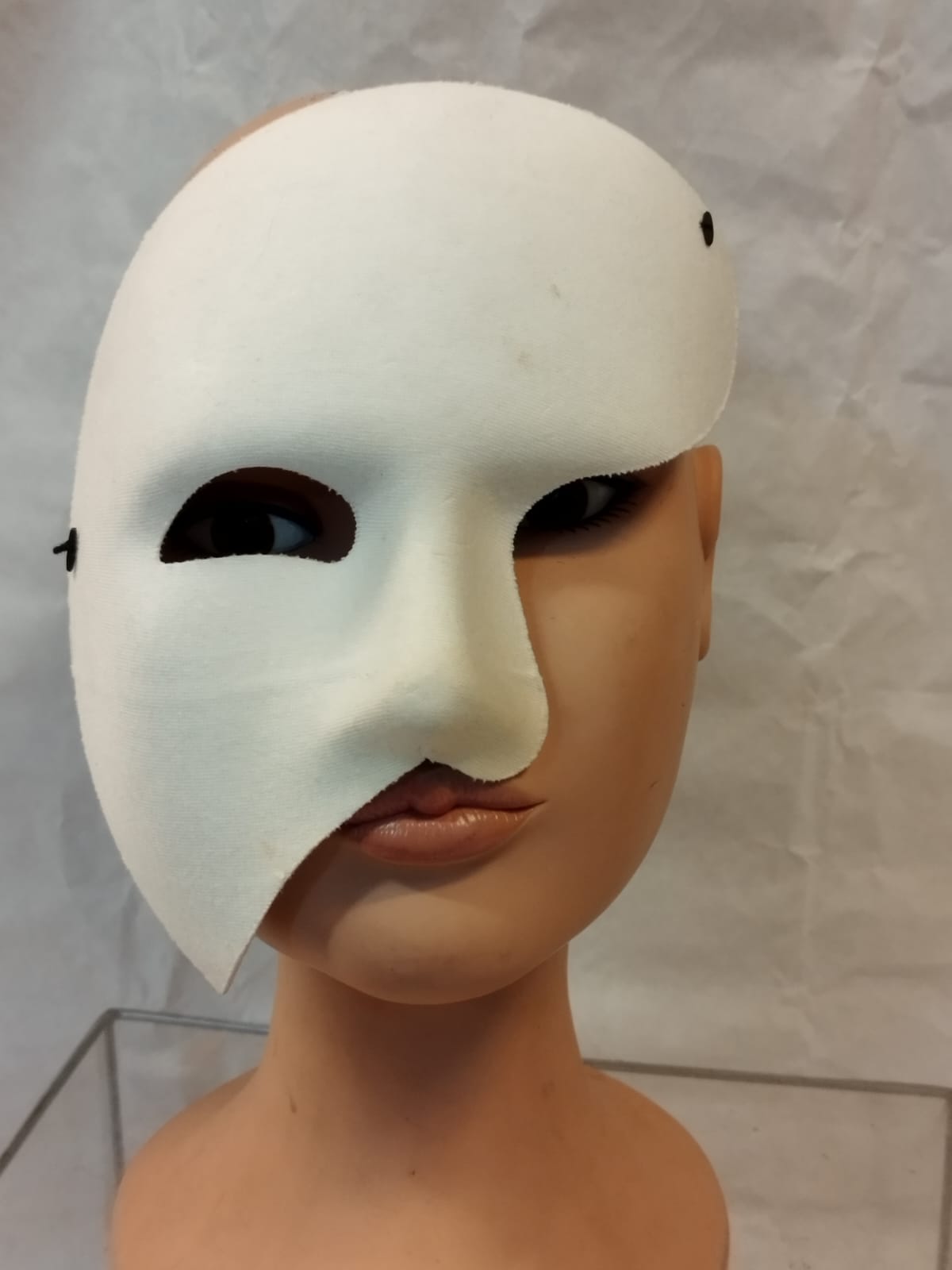 Máscara del Fantasma de la Ópera de Tela Blanca para Disfraz