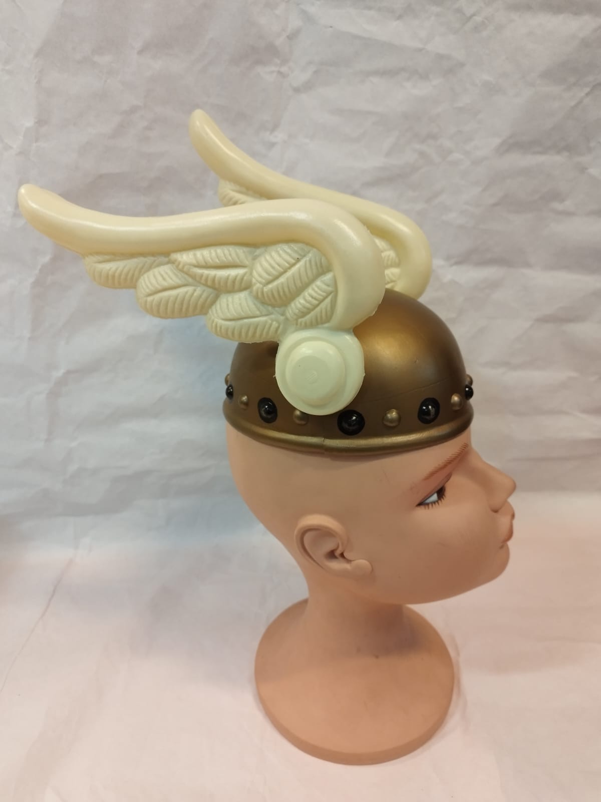 Casco Dorado con Alas para Disfraz Romano y Griego
