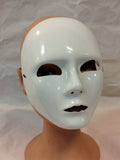 Máscara Facial Completa Blanca Brillante para Disfraz