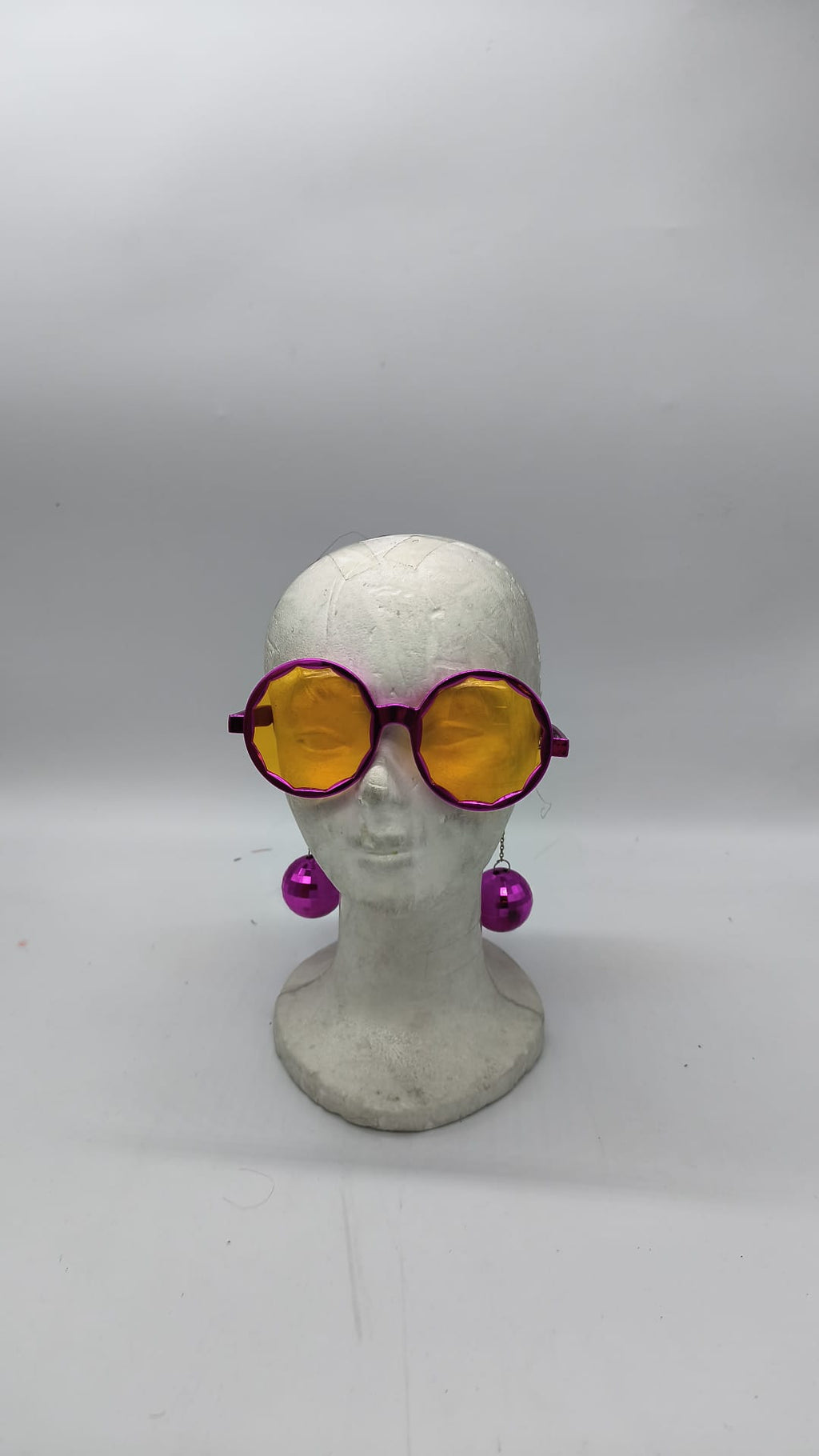 Kit Gafas Disco y Pendientes Bola de Espejos años 70