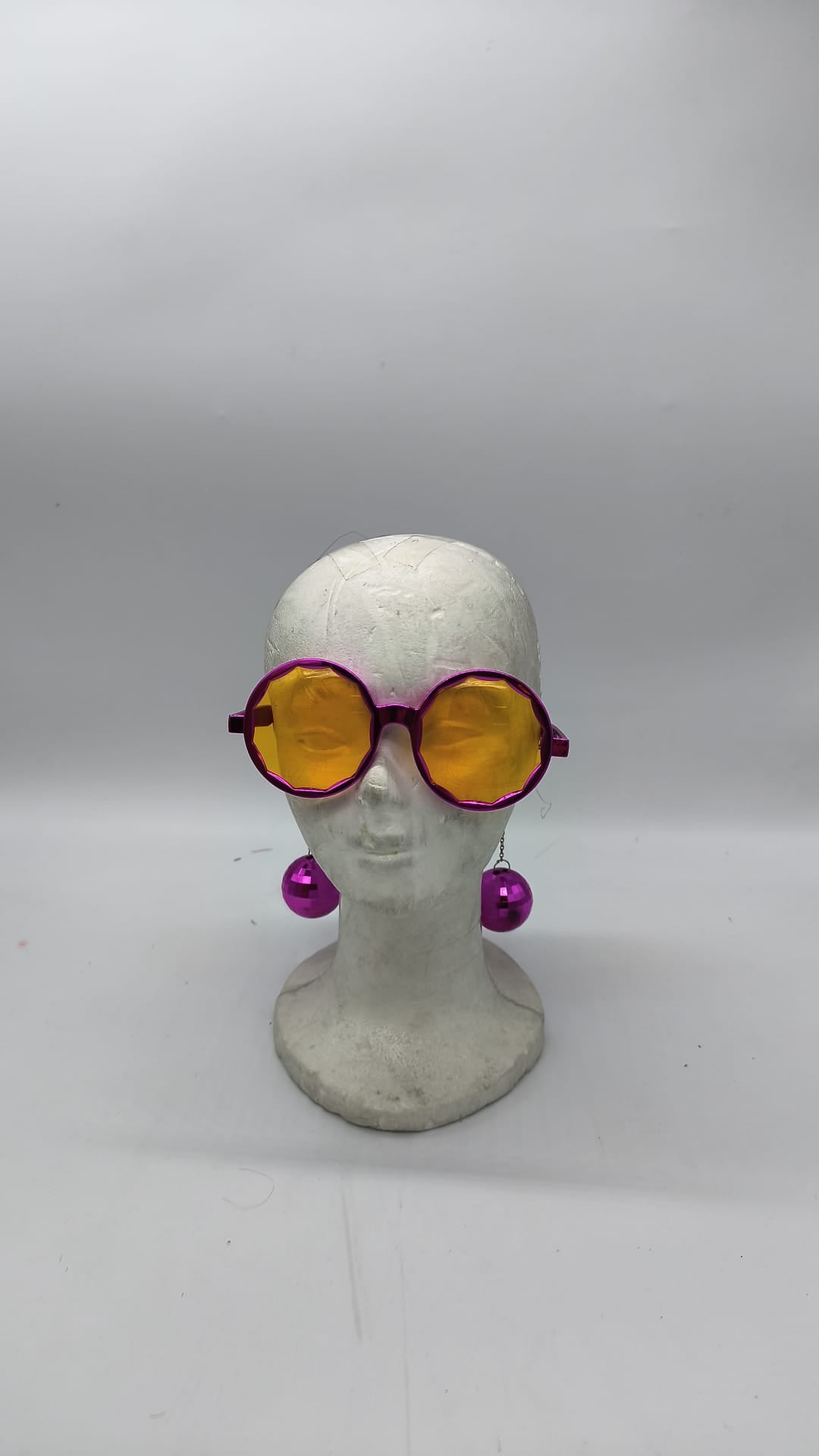 Kit Gafas Disco y Pendientes Bola de Espejos años 70