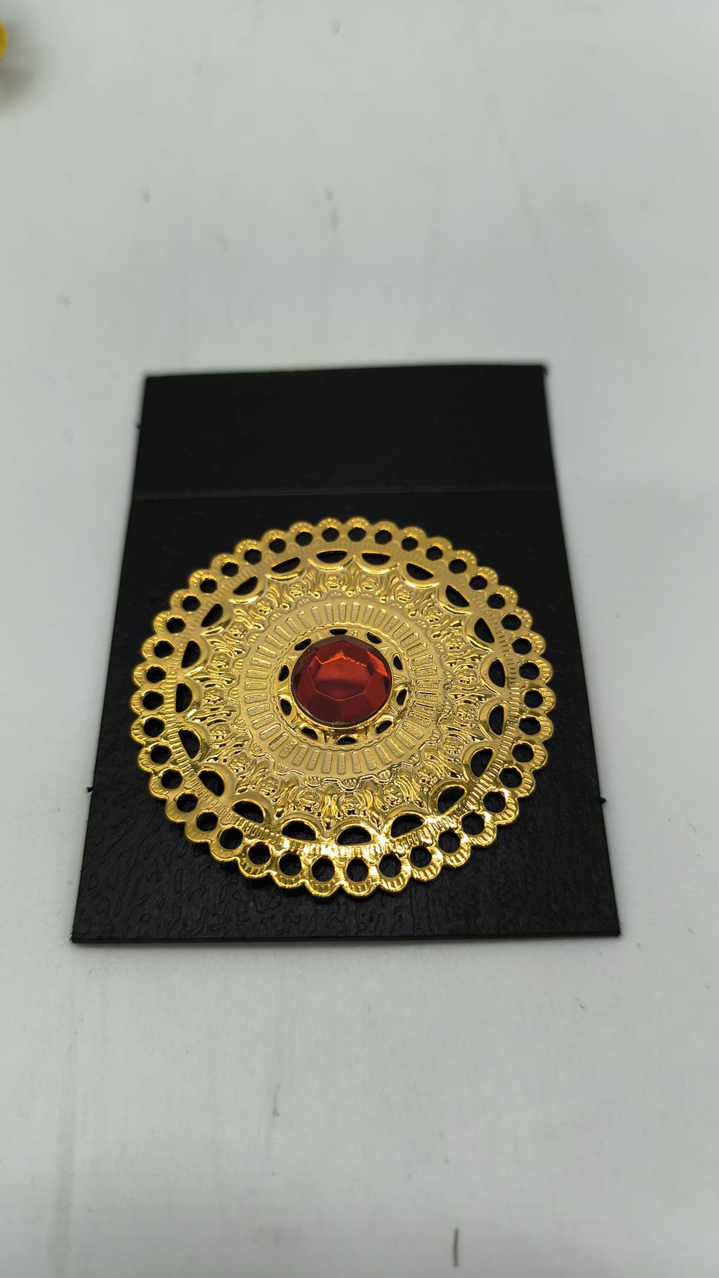 Openwork Brooch with Stone
