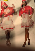 Disfraz Caperucita Roja Adulto — Falda, Corpiño y Capa