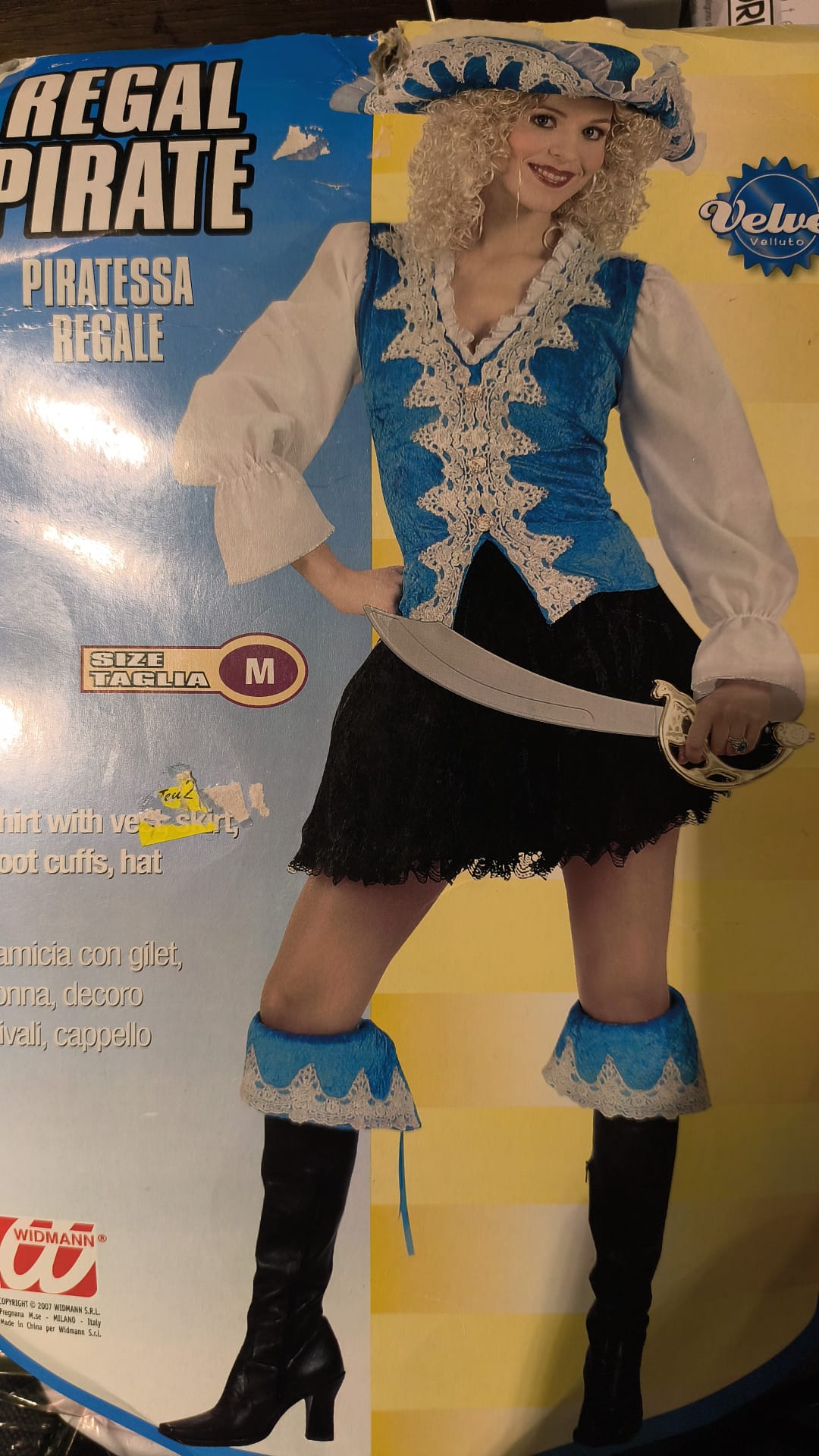 Disfraz Pirata Real Mujer Adulto – Regal Pirate Azul Terciopelo