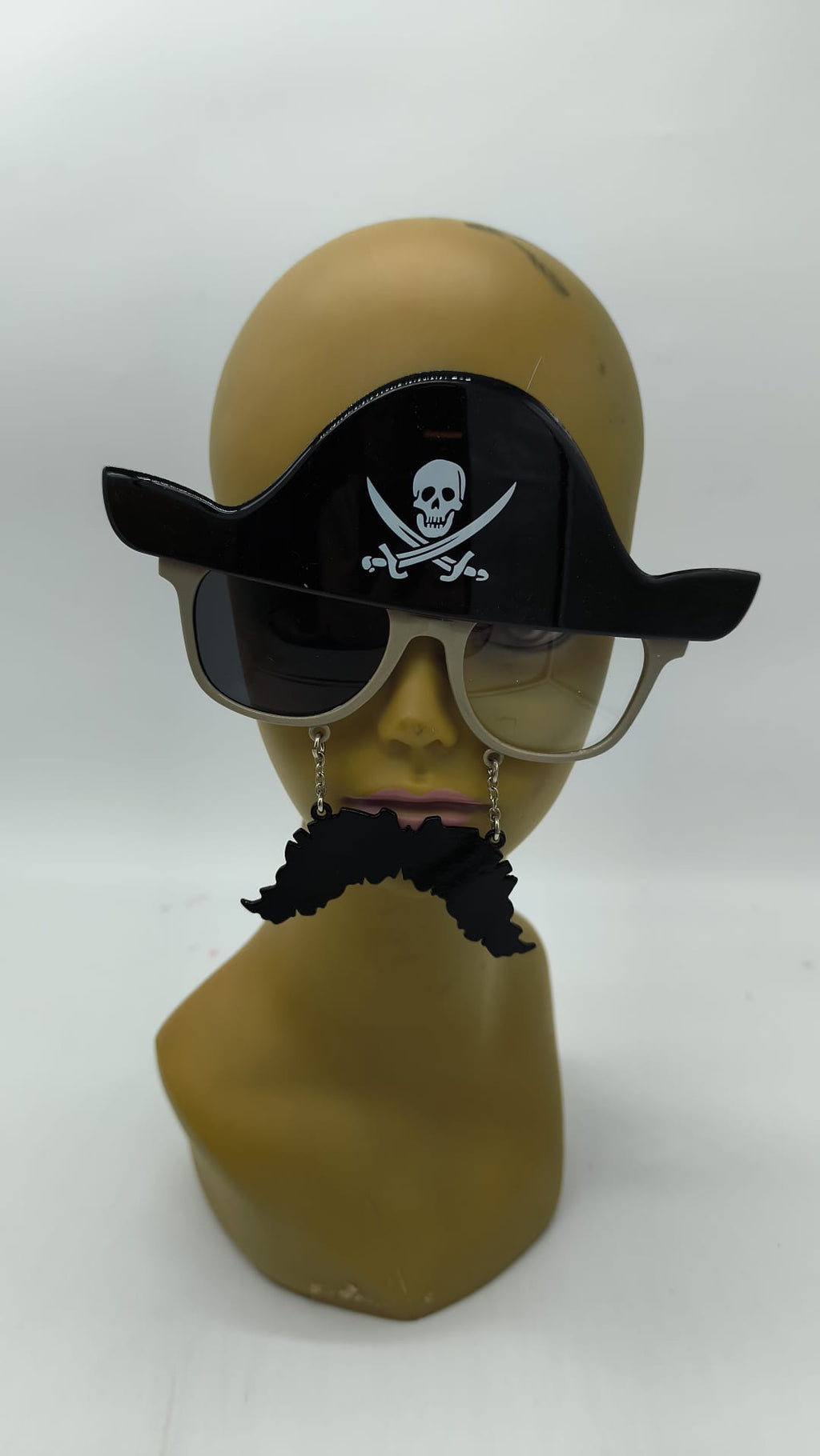 Gafas de Pirata con Sombrero y Barba Colgante para Disfraz