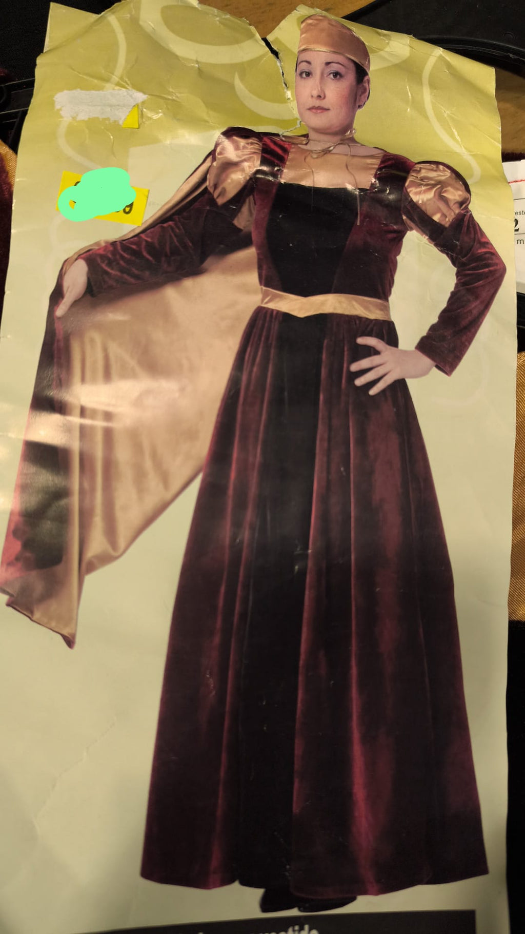Disfraz Medieval Isabel — Vestido y Diadema Mujer