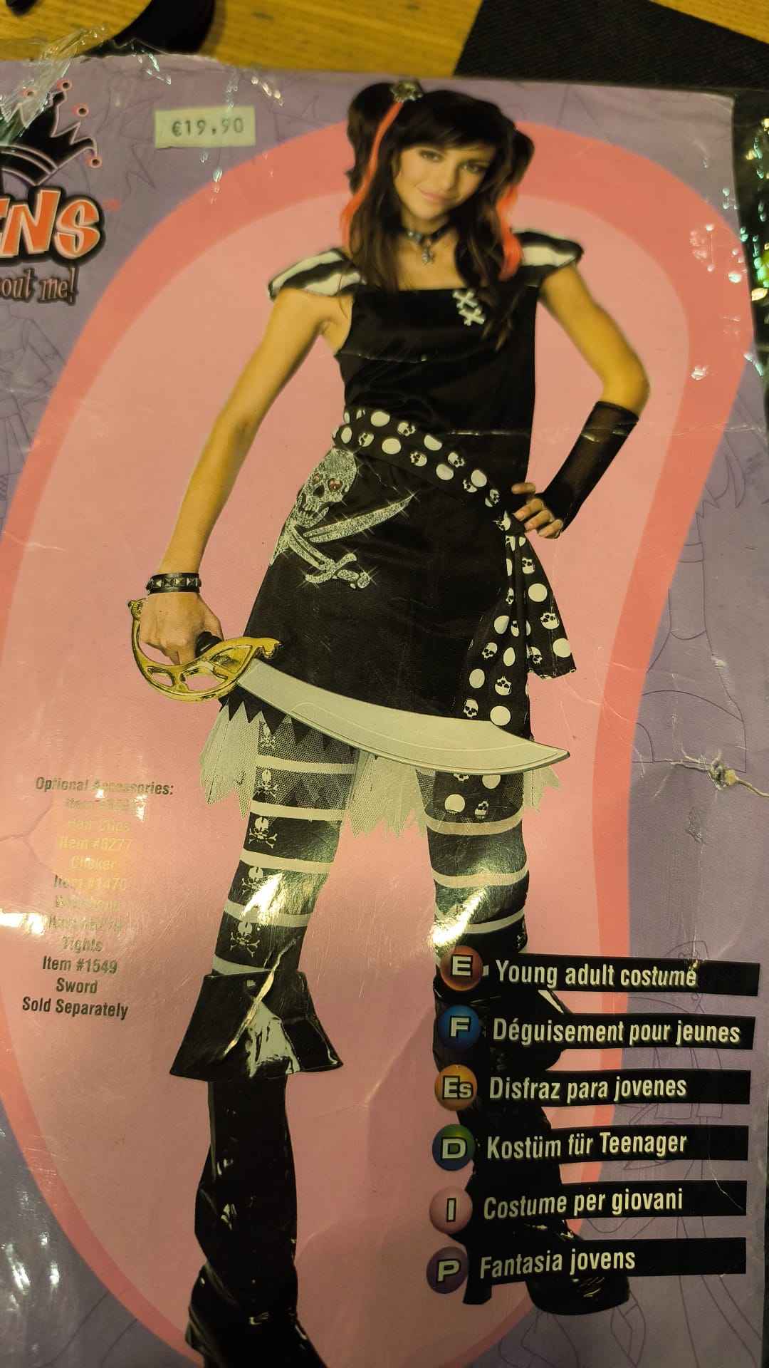Disfraz Pirata Joven Adolescente – Traje Pirata Calaveras Negro